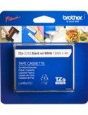 Brother Nastro LAM H12MM(4M) NERO SU BIANCO - TZE231S