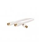 VIDEOS.CAVO 9/52W HQ ANTENNA MA/FE 2mt Cavo x antenna maschio/femm. 2mt Bianco  High Quality - 9/52W