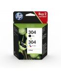 Hp 304 Cartuccia Nero, Ciano, Magenta, Giallo Originale 100 pagine - 304BK+COL