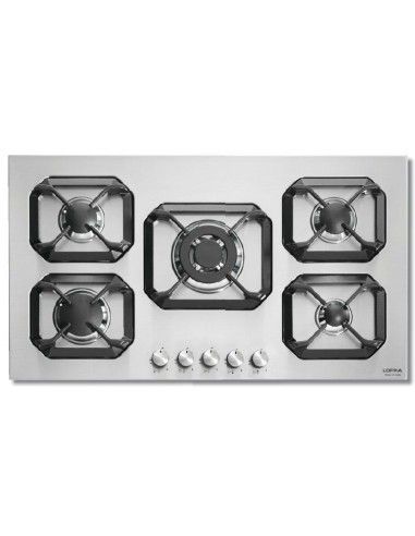 Lofra HLS9A0 Piano Cottura Gas 5 Fornelli 90 cm Acciaio inossidabile |  Tekworld.it