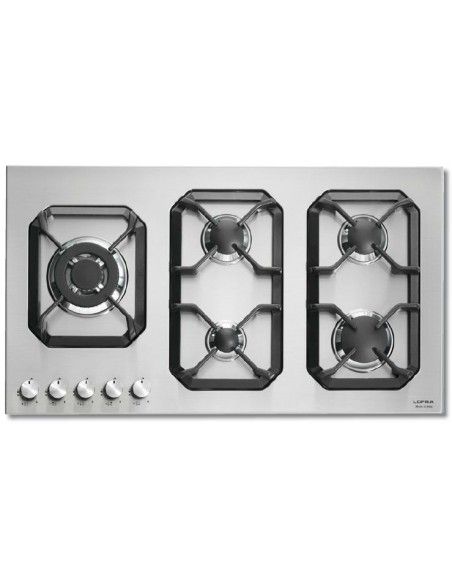 Lofra HLS9B0 Piano Cottura Gas 5 Fornelli 90 cm Acciaio inossidabile |  Tekworld.it