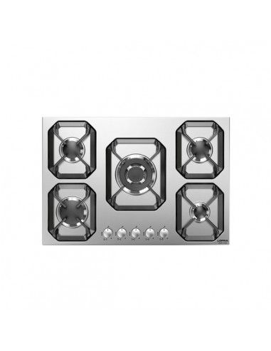 Lofra HLS7A0 Piano Cottura Gas 5 Fornelli 75 cm Acciaio inossidabile |  Tekworld.it