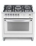Lofra PBPG96MFT/C Cucina Gas 5 Fornelli con Forno Elettrico da 90 cm Bianco
