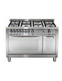 Lofra CSD126GV+E/2Ci Cucina Gas 7 Fornelli con 2 Forni, Elettrico e naturale da 120 cm Acciaio inossidabile