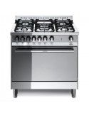 Lofra MG86MF/C Cucina Gas 5 Fornelli con Forno Elettrico da 80 cm Acciaio inossidabile