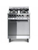 Lofra M65GV Cucina Gas 4 Fornelli con Forno Elettrico/Gas da 60 cm Acciaio inossidabile