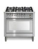Lofra PG96MFT/CISF Cucina Gas 6 Fornelli con Forno Elettrico da 90 cm Acciaio inossidabile