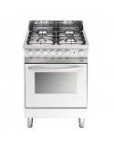 Lofra MB66MF Cucina Gas 4 Fornelli con Forno Elettrico da 60 cm Bianco