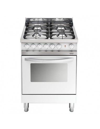 Lofra MB66MF Cucina Gas 4 Fornelli con Forno Elettrico da 60 cm Bianco |  Tekworld.it