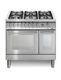 Lofra PD96MFTE/CISF Cucina Gas 6 Fornelli con 2 Forni Elettrici da 90 cm Acciaio inossidabile