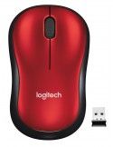 Logitech M185 Mouse Wireless 1000 DPI Rosso - 910-002237