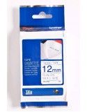 Brother Nastro TZ 12 MM BLU/BIANCO TESSUTO - TZE-FA3