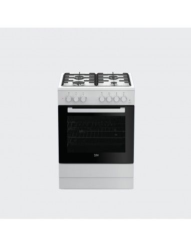Beko FSS62110DW Cucina Gas 4 Fornelli con Forno Elettrico da 60 cm Bianco |  Tekworld.it