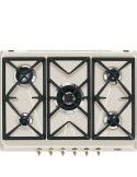 Smeg SRV876AVOGH2 Piano Cottura Gas 5 Fornelli 69 cm Avena