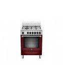Bertazzoni La Germania AMN664EVIV Cucina Gas 4 Fornelli con Forno Elettrico da 60 cm Rosso