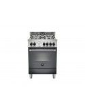 Bertazzoni La Germania AMN664ENET Cucina Gas 4 Fornelli con Forno Elettrico da 60 cm Nero