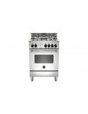 Bertazzoni La Germania AMN664EXT Cucina Gas 4 Fornelli con Forno Elettrico da 60 cm Acciaio inossidabile