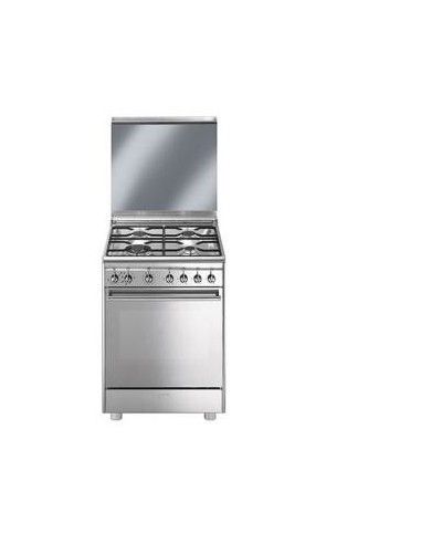 Smeg CX68M8-1 Cucina Gas 4 Fornelli con Forno Elettrico da 60 cm Acciaio  inossidabile | Tekworld.it