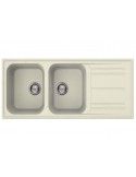 Smeg LZ116P Lavello 116X50 cm 2 Vasche con Gocciolatoio Sintetico Crema