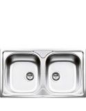 Smeg LYP862 Lavello 86X50 cm 2 Vasche Quadrato Acciaio inossidabile