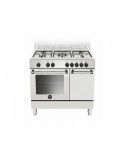 Bertazzoni La Germania AMN9P5EBV/24 Cucina Gas 5 Fornelli con Forno Elettrico da 90 cm Bianco Allestimento TOP