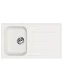 Smeg LZ861B Lavello 86X50 cm 1 Vasca con Gocciolatoio Sintetico Bianco