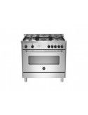 Bertazzoni La Germania AMN965GXT Cucina Gas 5 Fornelli con Forno da 90 cm Acciaio inossidabile