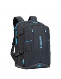 Rivacase 7860BK Zaino per Notebook 17" Poliestere Nero, Blu - 7860BK