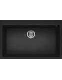 ELLECI QUADRA 130 LGQ13040 Lavello 79X50 cm 1 Vasca Rettangolare Granitek Nero
