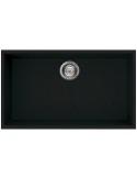 ELLECI QUADRA 130 LGQ13059BSO Lavello 76X44 cm 1 Vasca Granitek Antracite