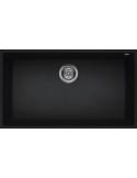 ELLECI Quadra 130 Sottotop LKQ13086BSO Lavello 76X44 cm 1 Vasca Rettangolare Keratek Plus Nero