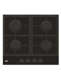 Beko HILG 64325 SDX Piano Cottura Gas 4 Fornelli 60 cm Nero
