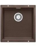 Blanco SUBLINE 400 U Caffè 43X46 cm 1 Vasca Quadrato Silgranit Marrone