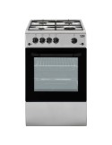 Beko CSS42014FS Cucina Gas 4 Fornelli con Forno Elettrico da 50 cm Nero, Argento