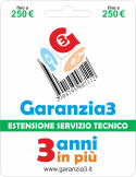 Estensione di 3 anni oltre la garanzia legale fino max 250 €