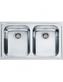 Franke Logica Line LLX 620 Lavello 79X50 cm 2 Vasche Rettangolare Acciaio inossidabile
