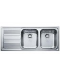 Franke Logica Line - LLX 6217 Lavello 116X50 cm 2 Vasche Acciaio inossidabile
