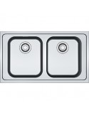 Franke SRX 620-86 Lavello 86X50 cm 2 Vasche Rettangolare Acciaio inossidabile