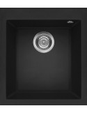 ELLECI QUADRA 100 LGQ10040 Lavello 41X50 cm 1 Vasca Rettangolare Granitek Nero