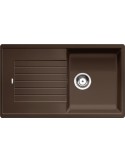 Blanco ZIA 5 S 1520519 Lavello 86X50 cm 1 Vasca Rettangolare con Gocciolatoio Silgranit Marrone