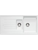 Blanco Zia 6 S 1514742 Lavello 100X50 cm 2 Vasche Rettangolare con Gocciolatoio Silgranit Bianco