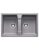 Blanco ZIA 8 1524693 Lavello 78X50 cm 2 Vasche Rettangolare Silgranit Alluminio