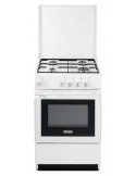 Delonghi SGW 554 GN N Cucina Gas 4 Fornelli con Forno a Gas da 50 cm Bianco