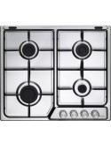 Delonghi DFI 46 ASV Piano Cottura Gas 4 Fornelli 58 cm Acciaio inossidabile