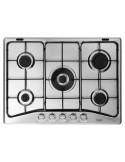 Delonghi DFI 57 ASV Piano Cottura Gas 5 Fornelli 68 cm Acciaio inossidabile