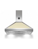 Bertazzoni La Germania K90AMHCRA/19 Cappa Aspirante a parete 90 cm Classe A Crema, Acciaio inossidabile