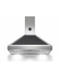 Bertazzoni La Germania K90AMHNEA/19 Cappa Aspirante a parete 90 cm Classe A Nero, Acciaio inossidabile