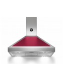 Bertazzoni La Germania K90AMHVIA/19 Cappa Aspirante a parete 90 cm Classe A Rosso, Acciaio inossidabile
