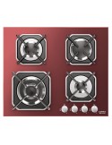 Lofra HGR6G0 Piano Cottura Gas 4 Fornelli 60 cm Rosso
