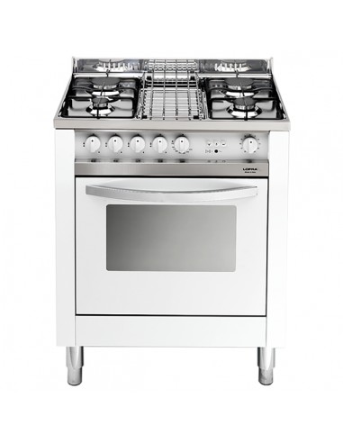 Lofra MB75GV Cucina Gas 4 Fornelli con Forno da 70 cm Acciaio inossidabile,  Bianco | Tekworld.it